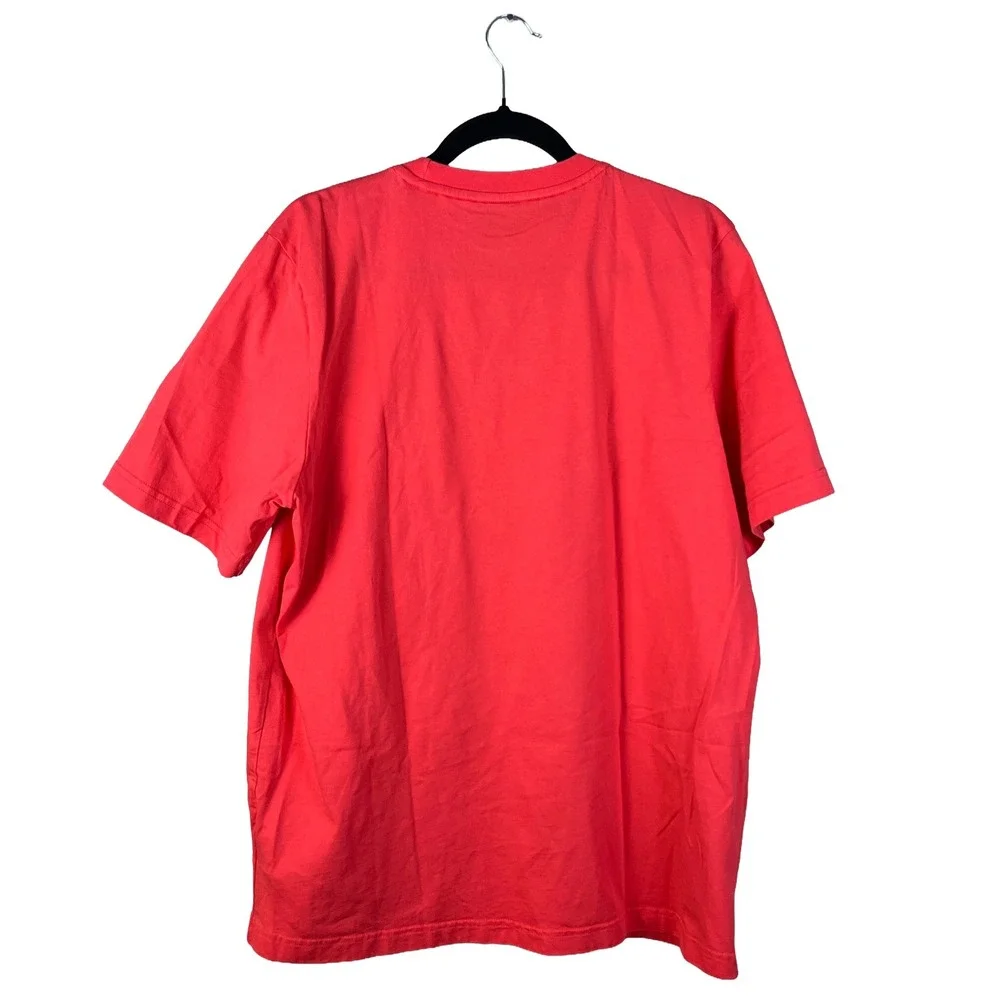 adidas Graphic T Shirt Men's Large Red Spellout Logo Streetwear Athleisure